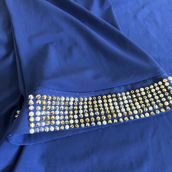 ANTHONY Originals Elegant Blue Mini Dress with Rhinestone Accents Long Sleeve 3X - Picture 7 of 11